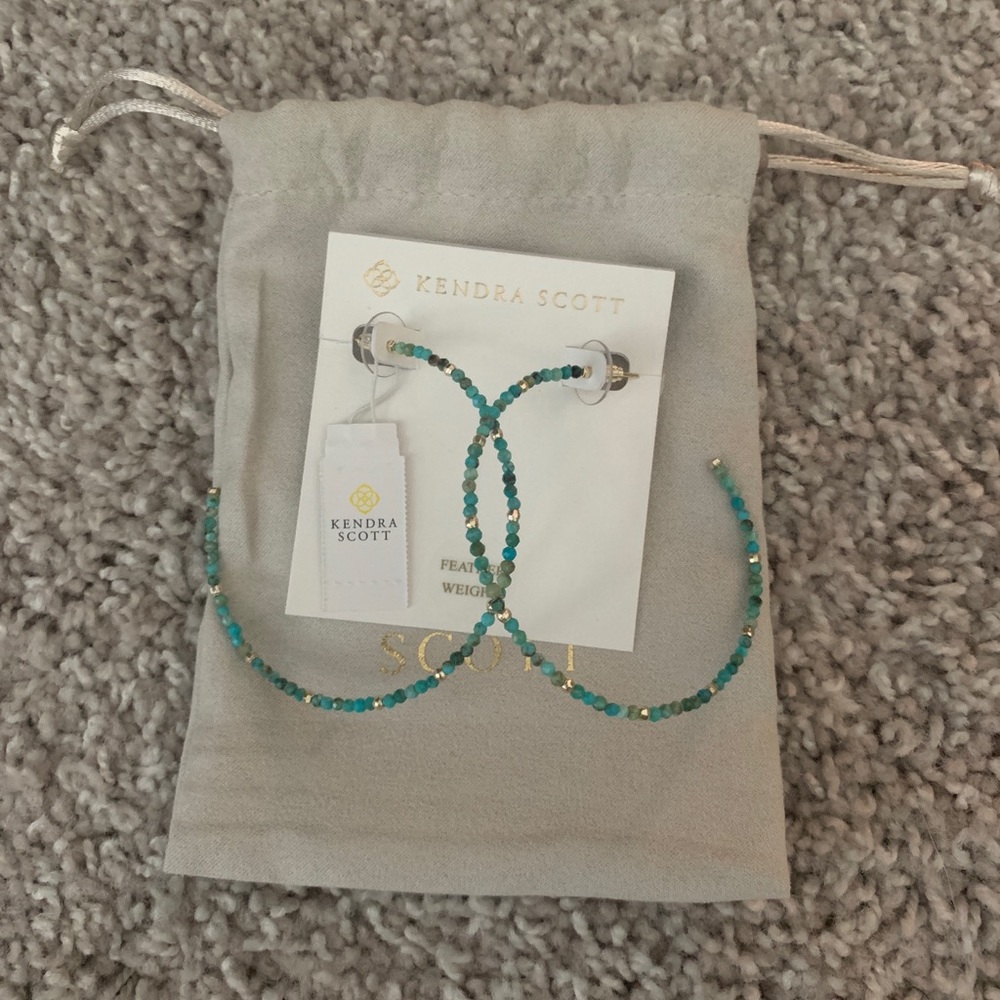 Kendra Scott Large Hoop Beaded Earrings